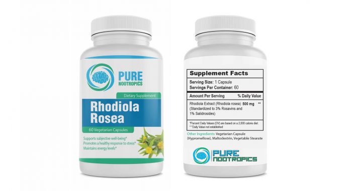 Pure Nootropics Rhodiola Rosea Capsules