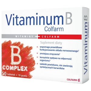 Vitaminum B Complex, tabletki, 60 szt. (50 szt.+10 szt.) / (Colfarm)