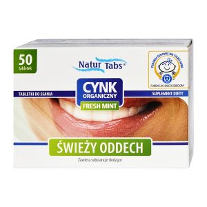 Cynk Organiczny Naturtabs Fresh Mint, tabletki do ssania, 50 szt. / (Hasco-lek)