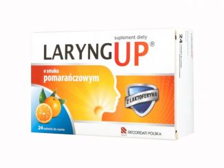 Laryng Up Orange, tabletki do ssania bez cukru, 24 szt. / (Recordati)