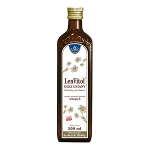 LenVitol olej lniany, tłoczony na zimno, 500 ml / (Oleofarm)