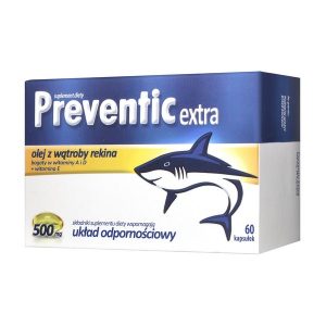 Preventic Extra 500, olej z wątroby rekina, kapsułki, 60 szt. / (Aflofarm)