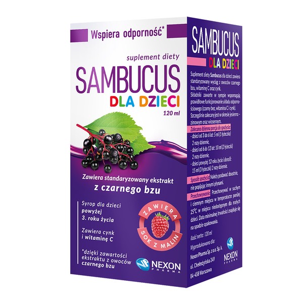 Sambucus Dla Dzieci Syrop 120 Ml Nexon Pharma Sp Z Oo