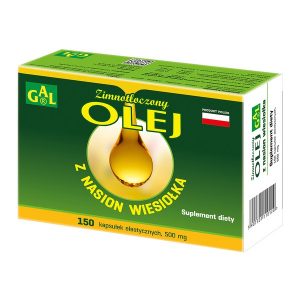 Zimnotłoczony olej z nasion wiesiołka, 500 mg, kapsułki, 150 szt. / (Gal)