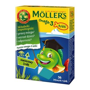 Mollers Omega-3 Rybki, żelki, smak owocowy, 36 szt. / (Orkla Care)