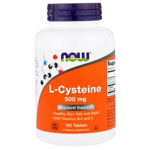 L-Cysteine, 500 mg, 100 Tablets (Now Foods)