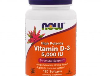 Vitamin D-3, High Potency, 5,000 IU, 120 Softgels (Now Foods)