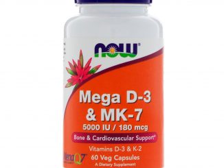 Mega D-3 & MK-7, 5000 IU / 180 mcg, 60 Veg Capsules (Now Foods)
