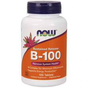 B-100, Sustained Release, 100 Tablets (Now Foods)