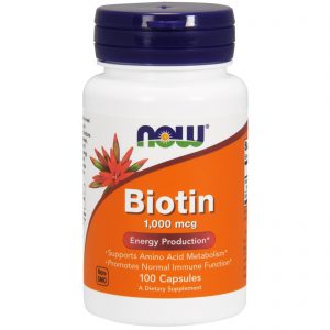 Biotin, 1000 mcg, 100 Capsules (Now Foods)