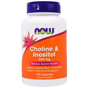 Choline & Inositol, 500 mg, 100 Capsules (Now Foods)