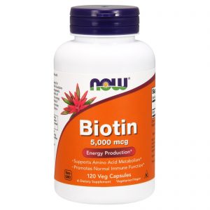 Biotin, 5,000 mcg, 120 Veg Capsules (Now Foods)