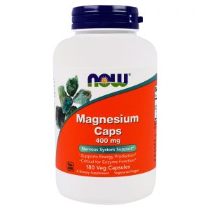 Magnesium Caps, 400 mg, 180 Veggie Caps (Now Foods)