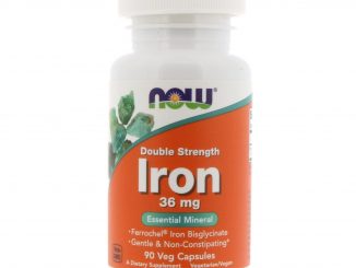 Iron, Double Strength, 36 mg, 90 Veg Capsules (Now Foods)