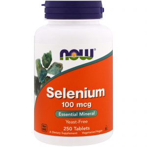 Selenium, Yeast Free, 100 mcg, 250 Tablets (Now Foods)