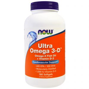 Ultra Omega 3-D, 600 EPA/300 DHA, 180 Softgels (Now Foods)