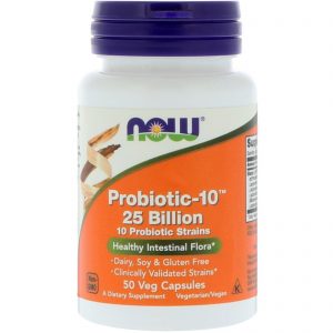 Probiotic-10, 25 Billion, 50 Veg Capsules (Now Foods)