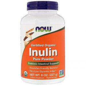 Certified Organic Inulin, Prebiotic Pure Powder, 8 oz (227 g) (Now Foods)