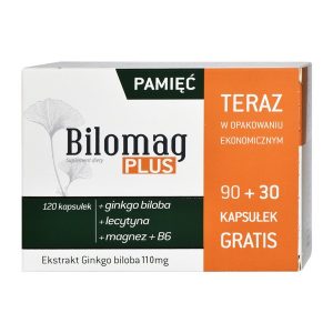 Bilomag Plus, kapsułki , 90 szt. + 30 szt. GRATIS / (Natur Produkt Pharma)