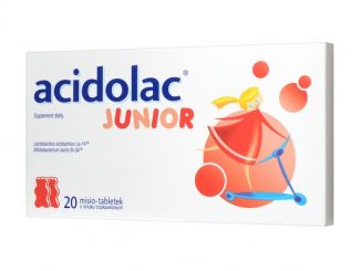 Acidolac Junior, misio-tabletki, smak truskawkowy, 20 szt. / (Medana)
