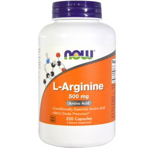 L-Arginine, 500 mg, 250 Capsules (Now Foods)