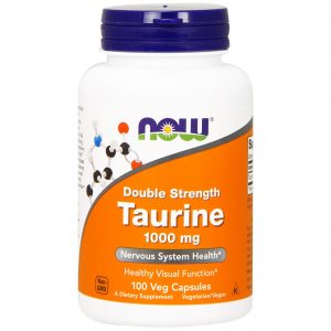Taurine, Double Strength, 1,000 mg, 100 Veg Capsules (Now Foods)