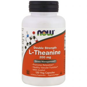 L-Theanine, Double Strength, 200 mg, 120 Veg Capsules (Now Foods)
