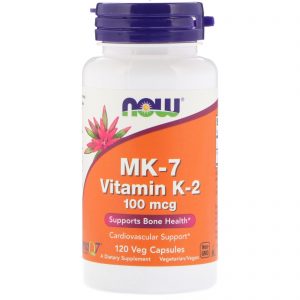 MK-7 Vitamin K-2 , 100 mcg, 120 Veg Capsules (Now Foods)