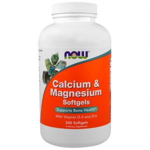 Calcium & Magnesium, with Vitamin D-3 and Zinc, 240 Softgels (Now Foods)