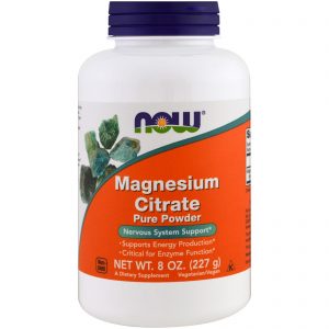 Magnesium Citrate Pure Powder, 8 oz (227 g) (Now Foods)