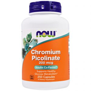 Chromium Picolinate, 200 mcg, 250 Capsules (Now Foods)