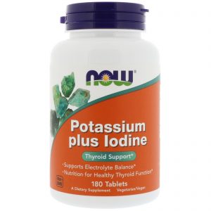 Potassium Plus Iodine, 180 Tablets (Now Foods)