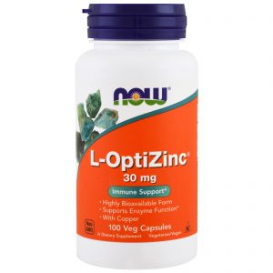 L-OptiZinc, 30 mg, 100 Veg Capsules (Now Foods)