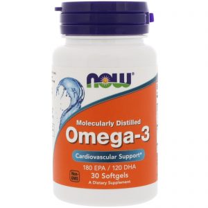 Omega-3, Molecularly Distilled, 30 Softgels (Now Foods)