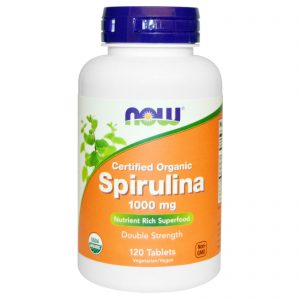 Certified Organic, Spirulina, 1000 mg, 120 Tablets (Now Foods)