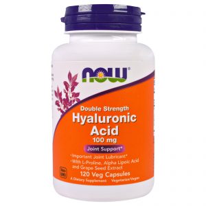 Hyaluronic Acid, Double Strength, 100 mg, 120 Veg Capsules (Now Foods)