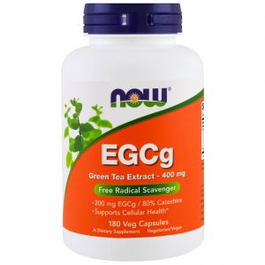 EGCg, Green Tea Extract, 400 mg, 180 Veg Capsules (Now Foods)