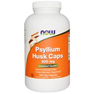 Psyllium Husk Caps, 500 mg, 500 Veggie Caps (Now Foods)