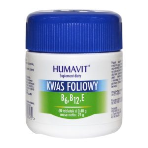 Humavit, Kwas Foliowy, B6, B12, E, tabletki, 60 szt / (Varia)