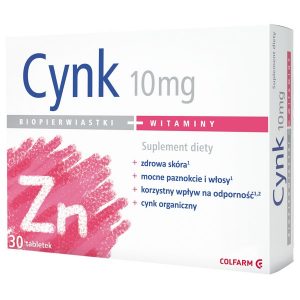 Cynk, 10 mg, tabletki, 30 szt. / (Colfarm)