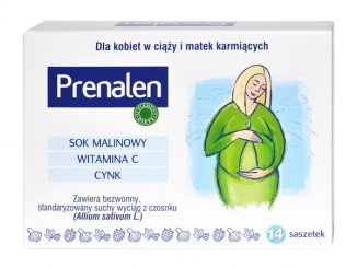 Prenalen, proszek do rozpuszczania o smaku malinowym, 5 g, 14 saszetek / (Polski Lek)