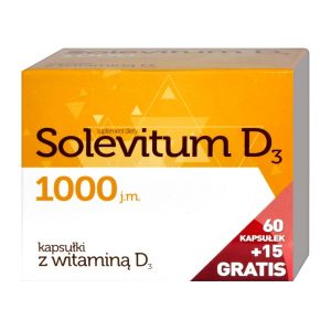 Solevitum D3 1000, kapsułki, 75 szt. (60 szt. + 15 szt.) / (Aflofarm)