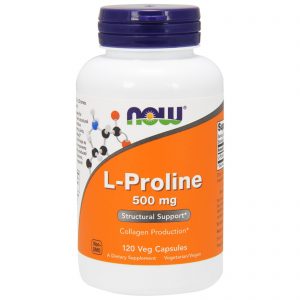 L-Proline, 500 mg, 120 Veg Capsules (Now Foods)