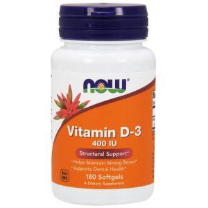 Vitamin D-3, 400 IU, 180 Softgels (Now Foods)