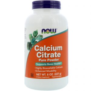 Calcium Citrate, Pure Powder, 8 oz (227 g) (Now Foods)