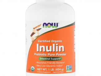 Certified Organic Inulin, Prebiotic Pure Powder, 1 lb (454 g) (Now Foods)