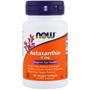 Astaxanthin, 4 mg, 60 Veggie Softgels (Now Foods)