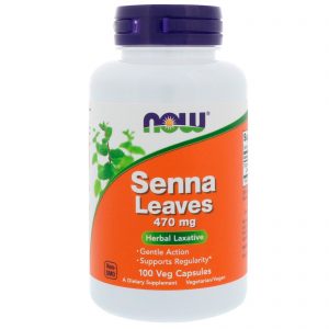 Senna Leaves, 470 mg, 100 Veg Capsules (Now Foods)