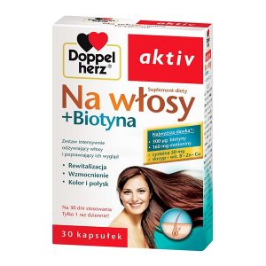 Doppelherz aktiv Na włosy + Biotyna, kapsułki, 30 szt. / (Queisser)