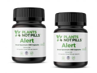 Alert – THC-Free CBD Energy Capsules - 30 capsules/300 mg total CBD (Plants Not Pills)